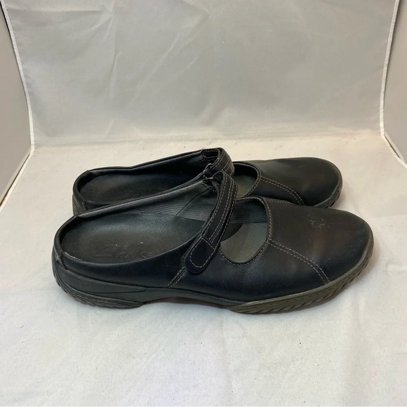 Clark's Clog Leather Shoes women’s size 10 - Picture 2 of 6